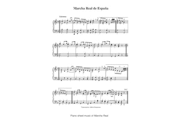 Spain's National Anthem piano score