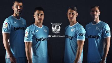 El Leganés estrena su camiseta tributo a los héroes contra el COVID-19