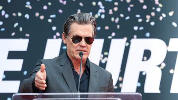 Josh Brolin speaks on the day Actor Ke Huy Quan places his handprints in cement during a ceremony at TCL Chinese Theatre, in Hollywood, Los Angeles, U.S., February 3, 2025. REUTERS/Mario Anzuoni