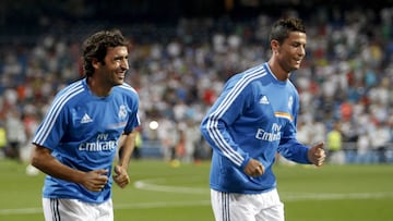 Ra&uacute;l junto a Cristiano en el XXXV Santiago Bernab&eacute;u.