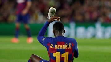 Soccer Football - Champions League - Group F - FC Barcelona v Borussia Dortmund - Camp Nou, Barcelona, Spain - November 27, 2019 Barcelona's Ousmane Dembele reacts REUTERS/Albert Gea
LESION
PUBLICADA 30/11/19 NA MA11 3COL
PUBLICADA 30/11/19 NA