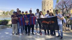 Fans of Barcelona and Valencia