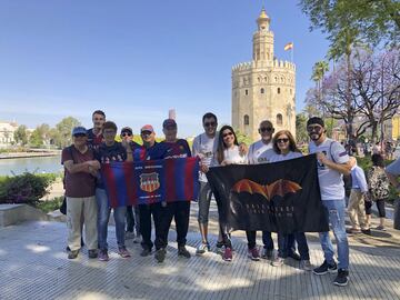 Fans of Barcelona and Valencia