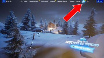 Para acceder a la Posada del Festival de Invierno, debemos ir hacia esta pesta&ntilde;a del men&uacute; de Fortnite Battle Royale