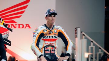 Joan Mir habla durante la presentación del Respsol Honda.