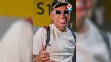 El delantero arribó a la concentración para el partido ante Bolivia.