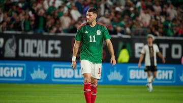 Santiago Gimenez of Mexico during the game Mexican National Team (Mexico) vs Germany, the friendly preparation, at Lincoln Financial Field Stadium, on October 17, 2023.
<br><br>
Santiago Gimenez de Mexico durante el partido Seleccion Mexicana (Mexico) vs Alemania, amistoso de preparacion en el Lincoln Financial Field Stadium, el 17 de Octubre de 2023.
