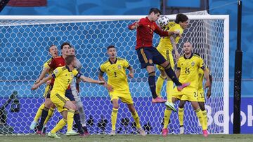 14/06/21 PARTIDO EUROCOPA 2020 FASE DE GRUPOS  GRUPO E ESTADIO LA CARTUJA SEVILLA  SELECCION ESPAÑOLA ESPAÑA - SUECIA  ALVARO MORATA NILSSON LINDELOFF