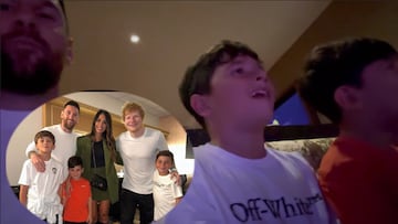 La familia Messi comparte un lindo momento en el concierto de Ed Sheeran