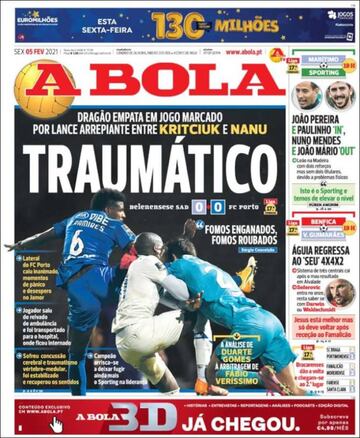 "Huérfanos de gol"... las portadas deportivas de hoy