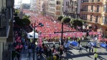 Una imagen de la Carrera de la Mujer disputada en Valencia el a&ntilde;o pasado.