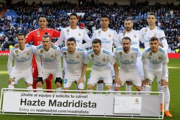 El once inicial del Real Madrid. 