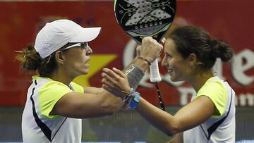 Lucia Sanz y Gemma Triay tras el triunfo en semifinales.