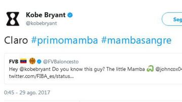 Kobe Bryant celebró el triunfo de Venezuela en la Americup