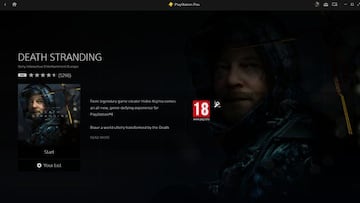 Death Stranding es uno de los juegos que aparece catalogado para PS3. Captura: Eurogamer