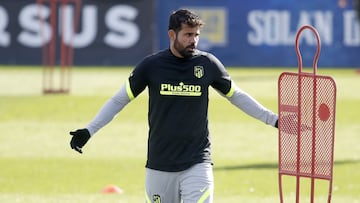 Diego Costa en un entrenamiento.