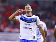 German Berterame celebrates his goal 2-0 of Monterrey during the Final match between Monterrey and Atlas as part of the Copa Pacifica UdeG 2026 at Jalisco Stadium, on January 04, 2026 in Guadalajara, Jalisco, Mexico.