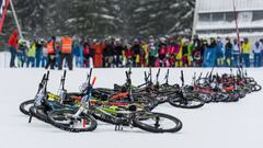 Participants ready to start at the Chinese Downhill Tour in Jasna, Slovakia on March 18, 2017 // Matus Rendek / Red Bull Content Pool // SI201703190043 // Usage for editorial use only // 