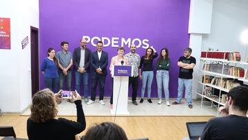 La candidata de Unidas Podemos en Baleares, Antònia Jover, durante una rueda de prensa, en la sede de Podemos, a 1 de junio de 2023, en Palma de Mallorca, Mallorca, Baleares (España). La formación no ha conseguido ningún escaño en el Parlament de Baleares en las pasadas elecciones autonómicas y municipales del 28 de mayo, sin embargo los miembros de la cúpula del partido en las islas no han anunciado ninguna dimisión y ‘’han achacado los malos resultados a la abstención’’. Unidas Podemos sólo ha conseguido un regidor en el Ajuntament de Palma y se ha quedado sin representación en el Consell de Mallorca.
01 JUNIO 2023;UNIDAS PODEMOS;ELECCIONES;28M;PALMA DE MALLORCA;BALEARES;RESULTADOS;
Isaac Buj / Europa Press
01/06/2023