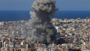 Smoke rises after an Israeli strike on Beirut's southern suburbs, Lebanon, March 11, 2026, following an escalation between Hezbollah and Israel amid the U.S.-Israeli conflict with Iran. REUTERS/Raghed Waked