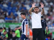 Oliver Torres and Nicolas Sanchez Assistant coach of Monterrey during the 9th round match between Monterrey and Queretaro as part of the Liga BBVA MX Varonil, Torneo Clausura 2026 at BBVA Bancomer Stadium, on March 04, 2026 in Monterrey, Nuevo Leon, Mexico.