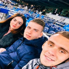 Lunin, en el Bernabéu para ver el Madrid-Athletic