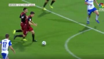 Victoria de grana y oro del Mirandés en La Romareda