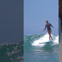 Surfer goes viral for cool cross step move on board while riding a wave