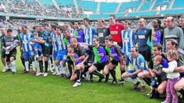 Todos posaron antes del inicio del encuentro