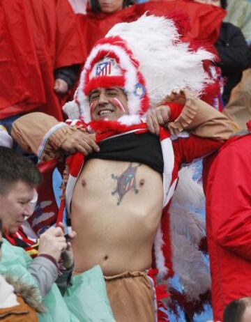 Gran ambiente en el Vicente Calderón. 