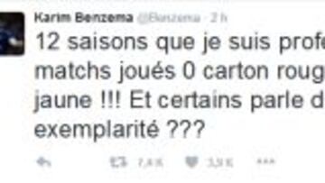 Karim Benzema contesta a Manuel Valls vía Twitter.