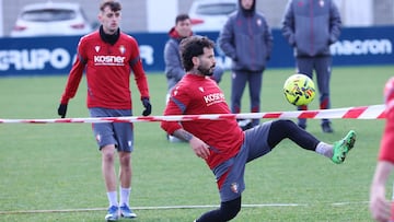 Rubén García durante un entrenamiento.