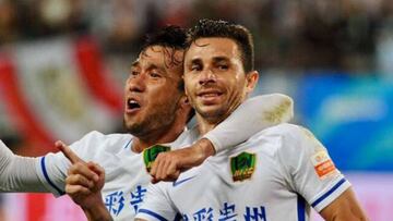 Rub&eacute;n Castro marca un doblete en la Super Liga China. 