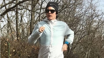 El atleta Rober Alaiz, durante un entrenamiento.