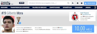 Gilberto Mora ya es de los más caros de la Liga MX