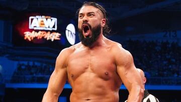 Andrade El ídolo durante una lucha en AEW Rampage.