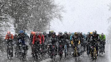 Nevada en la primera etapa de O Gran Camiño 2023.