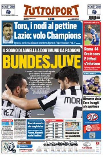 Portadas de la prensa deportiva