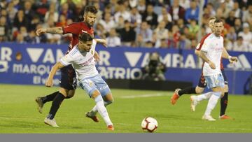 Último partido de liga del Zaragoza, que se enfrentó ayer al Osasuna.