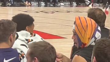 Devin Booker’s priceless reaction to the Luka Doncic trade caught mid-game