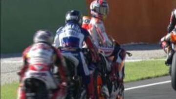 Márquez y el toque de Lorenzo: "Ha sido para poner presión"