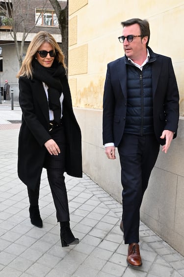 Pilar García Muñiz asiste a la capilla ardiente por Fernando Ónega situada en la Casa de Galicia de Madrid.