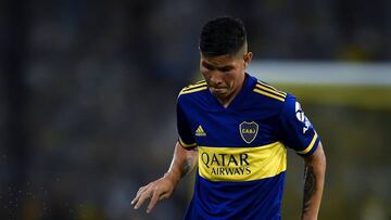 Jorman Campuzano durante un partido con Boca Juniors.