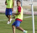 Paco Alcácer ya se entrenó ayer con la camiseta del Getafe