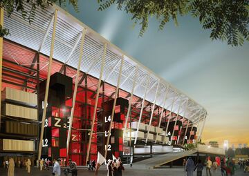 Es el séptimo diseño de estadio presentado por Qatar para el Mundial de 2022. Capaz de volver a levantarse en otro lugar o de convertirse en varios recintos más pequeños. El diseño es de la firma española Fenwick Iribarren Architects.