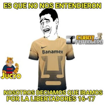 Pumas eliminado de Copa Libertadores y también en los memes