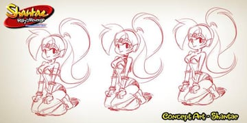 Bocetos de Shantae para Shantae: Risky's Revenge