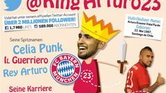 Bundesliga destaca a Vidal como Rey Sudamericano del Bayern