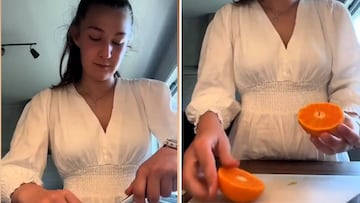 Una mujer se hace viral mostrando la forma ‘real’ de tomar una naranja