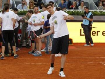 Courtois durante los partidos benéficos del Charity Day, un acto a beneficio de las fundaciones del tenista Rafa Nadal  y el portero del Real Madrid Iker Casillas, que destinarán el dinero a niños desfavorecidos.